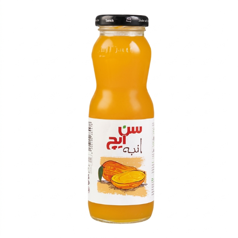 آبمیوه انبه شیشه ای سن ایچ حجم 200 میلی لیتری (کارتن 12 عددی)