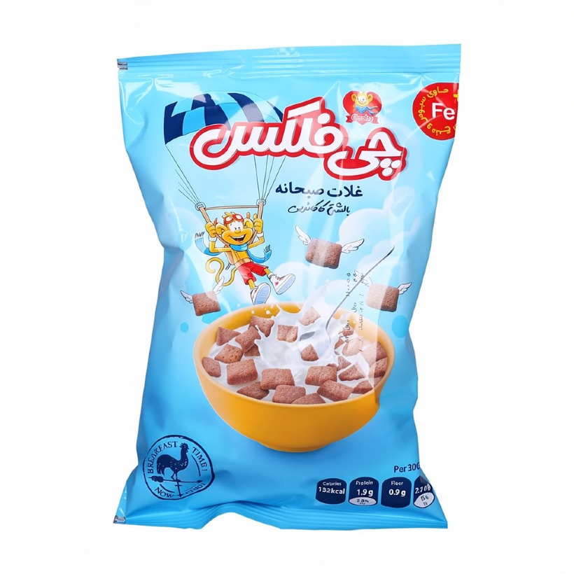 غلات صبحانه بالشتی کاکائویی چی فلکس چی توز وزن 90 گرمی (کارتن 25 بسته‌ای)
