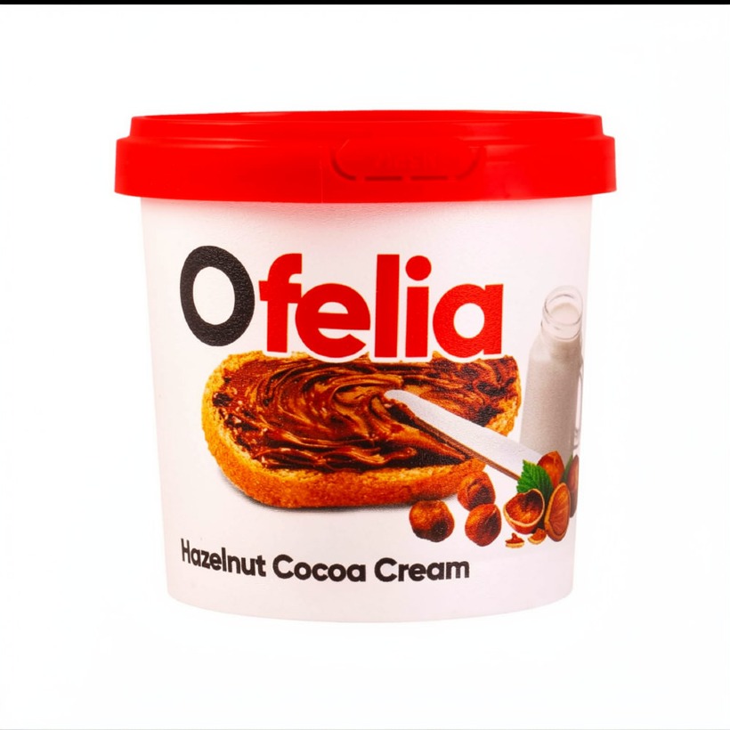 کرم کاکائو فندقی اوفلیا ( Ofelia ) حاج عبدالله وزن 150 گرمی (بسته 6 عددی)