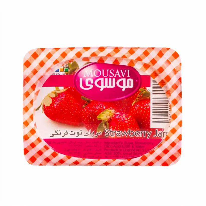 مربا توت فرنگی موسوی وزن 225 گرمی (کارتن 24 عددی)