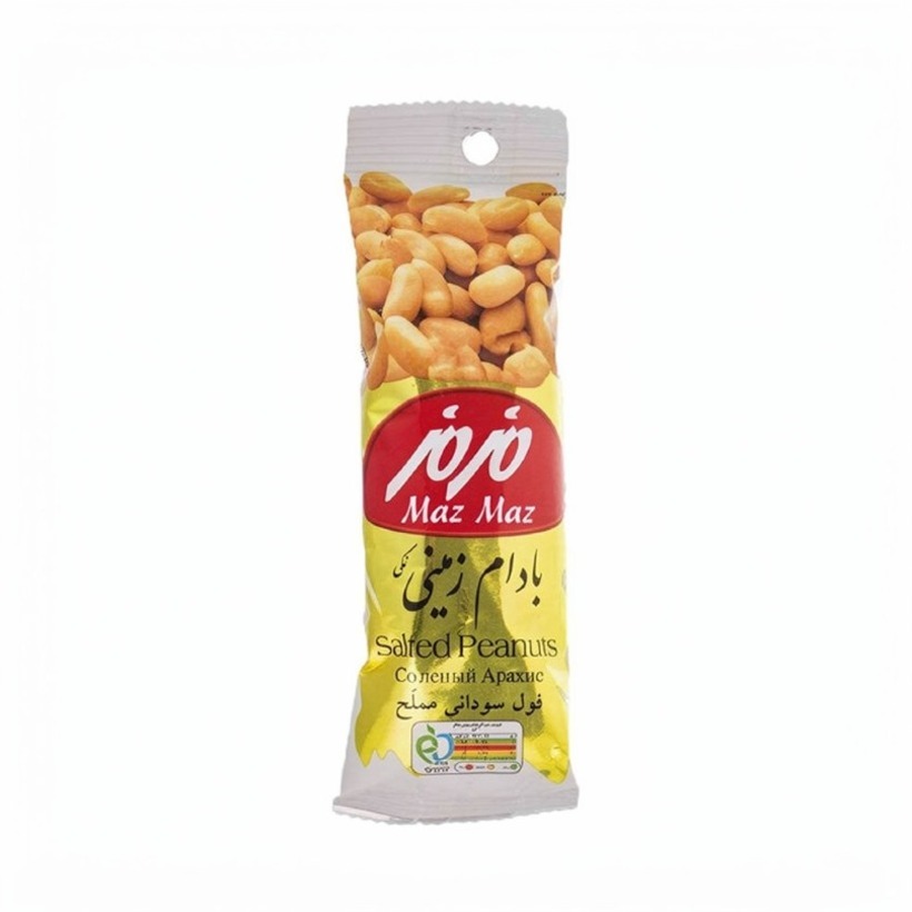 بادام زمینی نمکی مزمز وزن 35 گرمی (کارتن 40 عددی)
