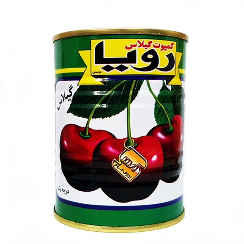 کمپوت گیلاس رویا وزن 350 گرمی (بسته 24 عددی)