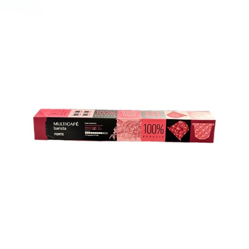 کپسول قهوه اسپرسو مولتی کافه مدل ( FORTE ) ترکیب 100 درصد روبوستا بسته 10 عددی