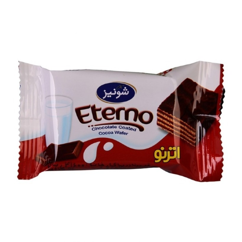 ویفر با روکش شکلات اترنو شونیز وزن 24 گرمی (جعبه 24 عددی)