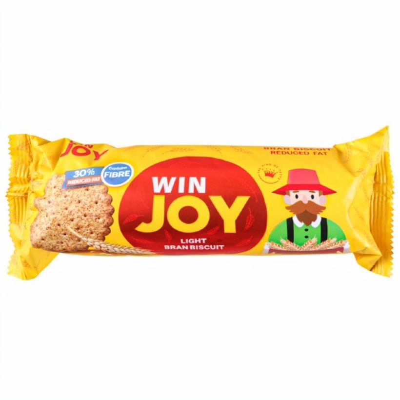 بیسکویت سبوس دار وین جوی (WIN JOY) وزن 150 گرمی (کارتن 30 بسته‌ای)