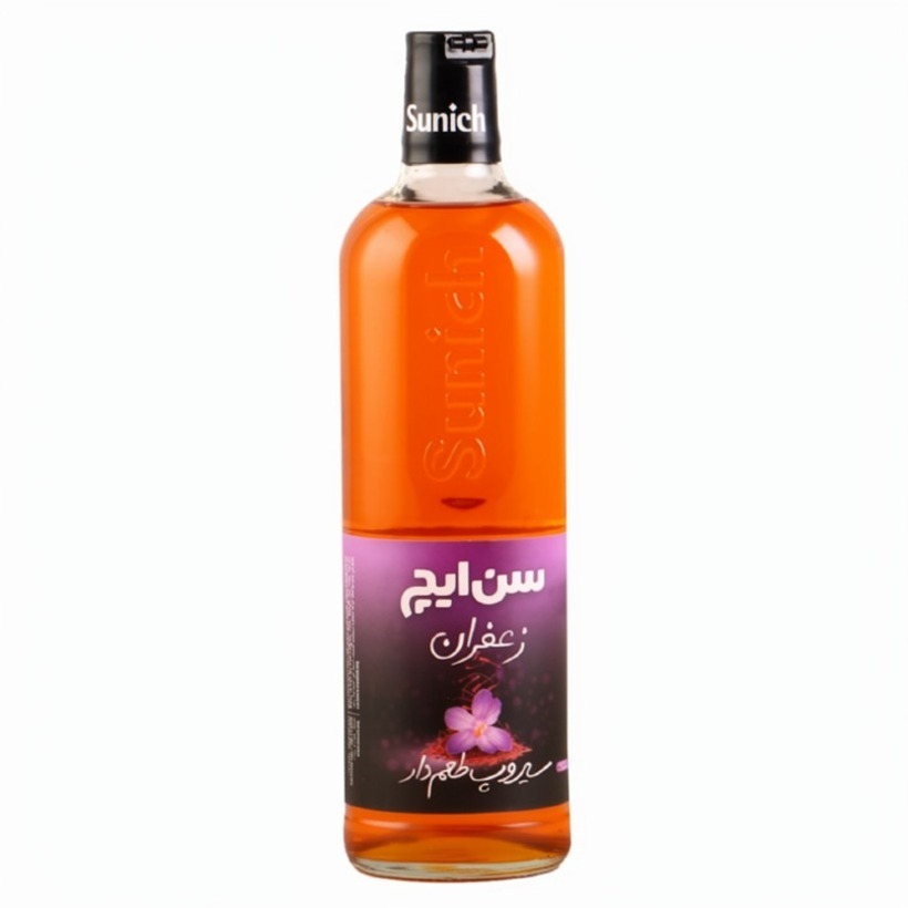 شربت سیروپ زعفران سن ایچ حجم 840 میلی لیتری (کارتن 6 عددی)