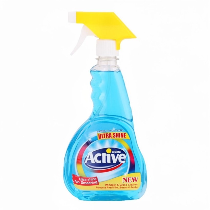 اسپری شیشه پاک کن اکتیو مدل Ultra Shine حجم 500 میلی لیتری (کارتن 15 عددی)