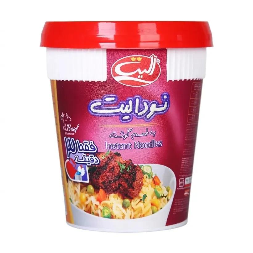 نودالیت نیمه آماده لیوانی گوشت الیت وزن 65 گرمی (کارتن 12 عددی)