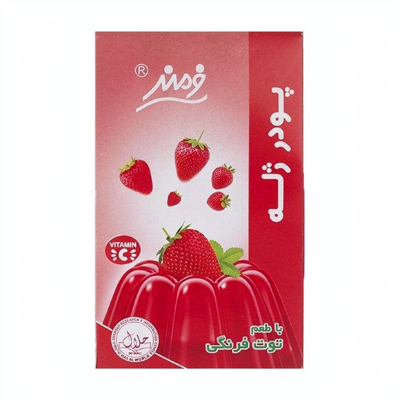 پودر ژله توت فرنگی فرمند وزن 100 گرمی (کارتن 9 بسته‌ای)