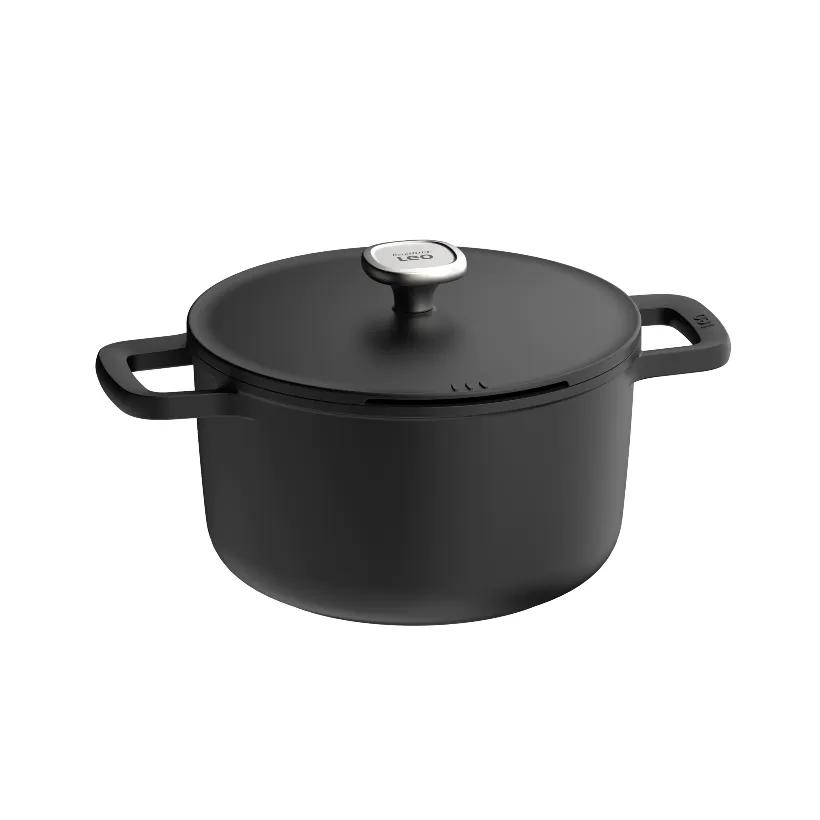 قابلمه نچسب برگهف بلژیک مدل Covered casserole BergHoff Leo Graphite Alu سایز24cm