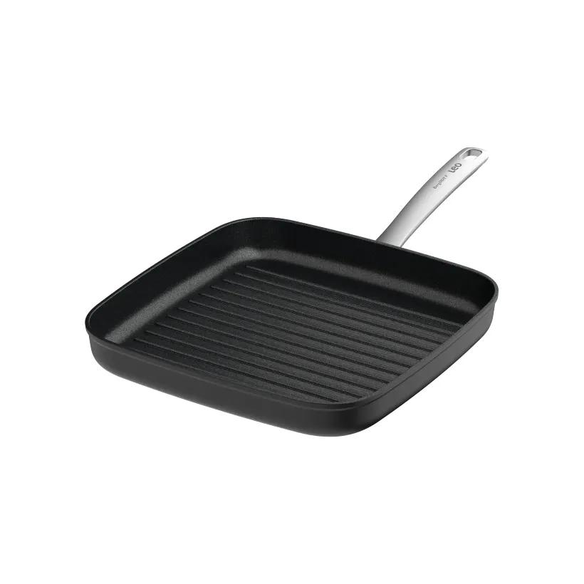 تابه گریل برگهف بلژیک مدل Grill pan BergHoff Leo Graphite Alu سایز 28cm با دسته استیل