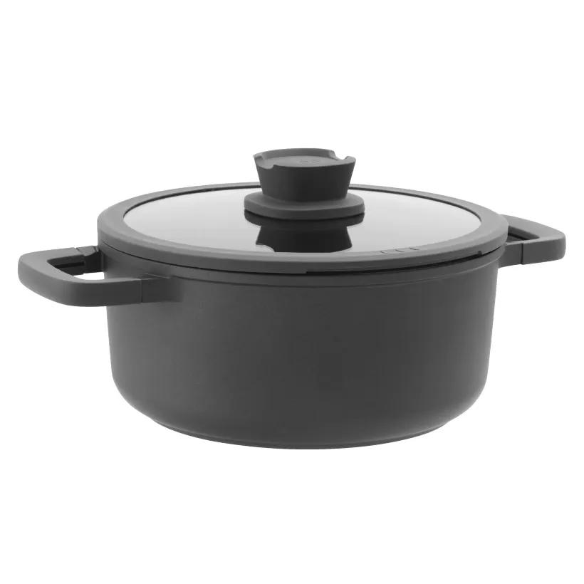 قابلمه نچسب برگهف بلژیک مدل +Covered stockpot BergHoff Leo STONE سایز 24cm