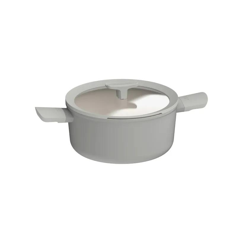 قابلمه نچسب برگهف بلژیک مدل Covered stockpot BergHoff Leo Balance سایز24cm با دسته سیلیکونی