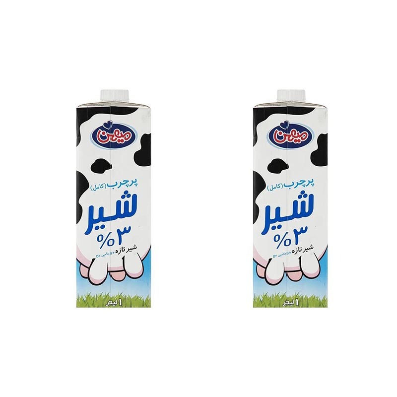 شیر پرچرب میهن حجم 1 لیتری (بسته 2عددی)