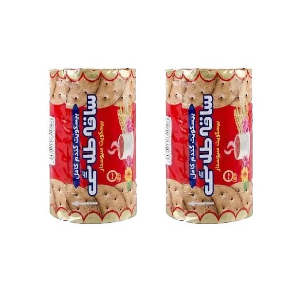 بیسکویت گندم کامل ساقه طلایی مینو وزن 200 گرمی بسته ۲ عددی