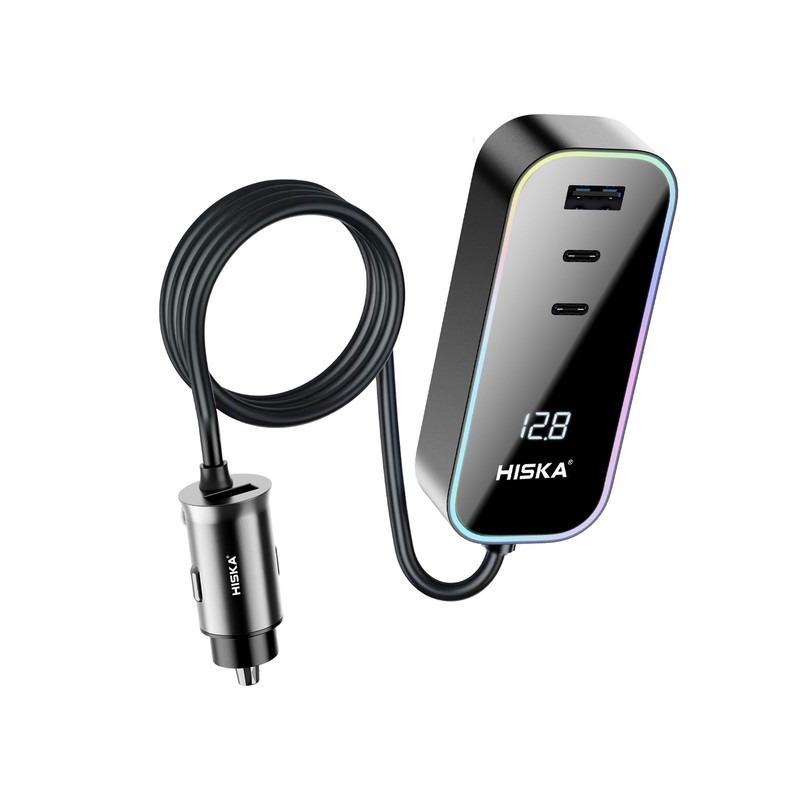 شارژر فندکی هیسکا مدل Hiska HCC-328 توان 120 وات