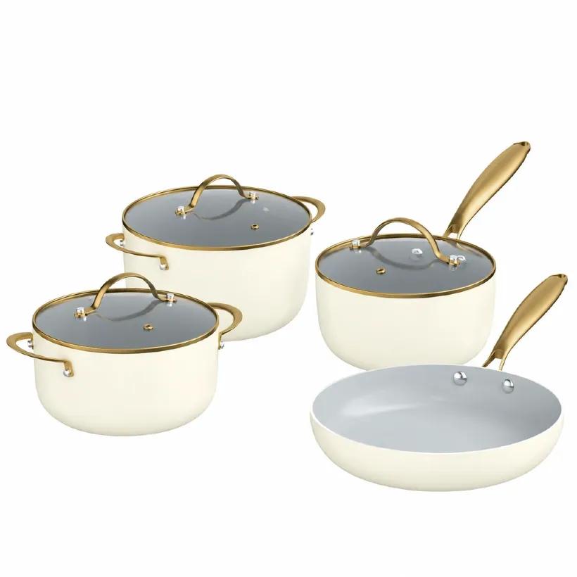 سرویس قابلمه و تابه نچسب 7 پارچه برگهف بلژیک مدل CookWare BergHOFF AURA