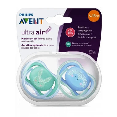 ‫پستانک ۲ عددی اونت مدل‬ Ultra air مناسب  ‫۶ تا ۱۸ ماهگی‬