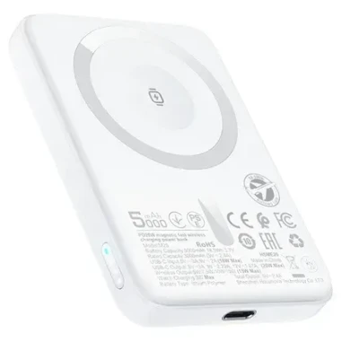 پاوربانک وایرلس مگ سیف ایس فست مدل M25 ظرفیت ۵۰۰۰ میلی آمپرساعت توان 20 وات