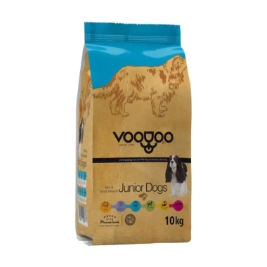 غذای خشک سگ وودو مدل Voodoo Junior Mini/Small وزن 10 کیلوگرم