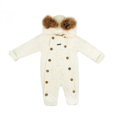 سرهمی بافت کلاهدار بیبی میو مدل Baby Mio 7057