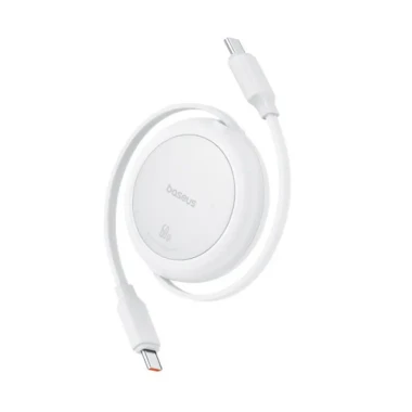 کابل فست شارژ جمع شونده باسئوس مدل Baseus Free2Pull Mini Type-C To Type-C 60W طول 100 سانتی‌متر
