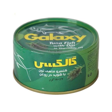 کنسرو ماهی تن شویدی گالکسی وزن 180 گرمی (بسته 24 عددی)