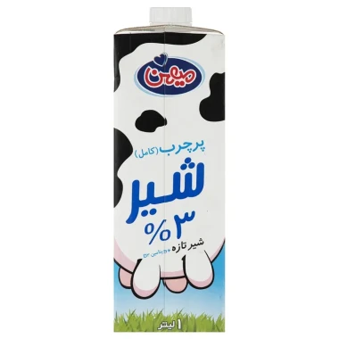 شیر پرچرب میهن حجم 1 لیتری (بسته 10 عددی)