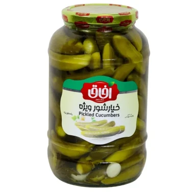 خیارشور ویژه آفاق وزن 1500 گرمی (بسته 6 عددی)