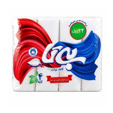 دستمال توالت بی تا مدل Point To Point بسته 24 عددی (2 بسته)