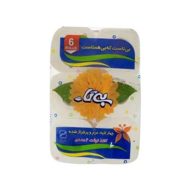 دستمال توالت بی تا بسته 6 عددی (12 بسته)