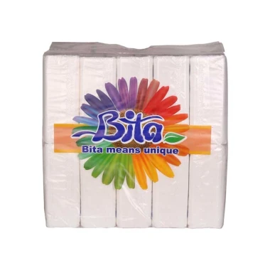 دستمال کاغذی بی تا مدل اقتصادی 100 برگ 2 لایه سفید ساده بسته 10 عددی (کارتن 5 بسته‌ای)