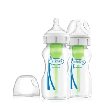 ‫شیشه شیر طلق دکتر براونز مدل‬ ‫Dr Browns 92600‬ ‫270 میلی لیتر ‬ ‫۲ عددی‬