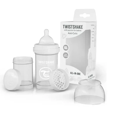 ‫شیشه شیر تویست شیک مدل‬ ‫Twistshake ‫180 میلی لیتر‬ ‫۱ عددی‬