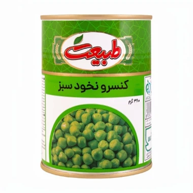 کنسرو نخود سبز طبیعت وزن 380 گرمی (بسته 12 عددی)