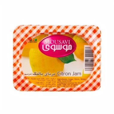 مربا بالنگ موسوی وزن 225 گرمی (کارتن 24 عددی)