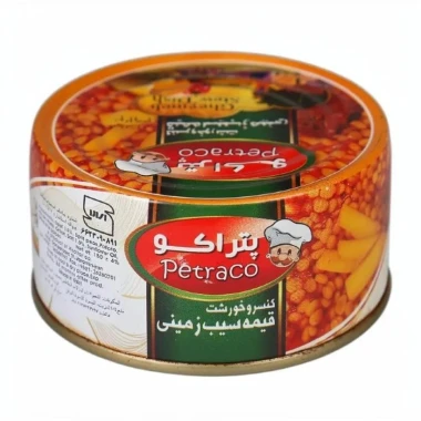 کنسرو خورش قیمه سیب زمینی پتراکو وزن 180 گرمی (بسته 12 عددی)