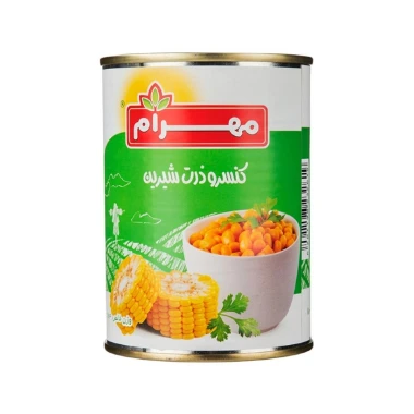 کنسرو ذرت شیرین مهرام وزن 400 گرمی (بسته 12 عددی)