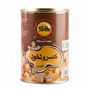 کنسرو نخود آبگوشتی بهروز وزن 410 گرمی (بسته 12 عددی)