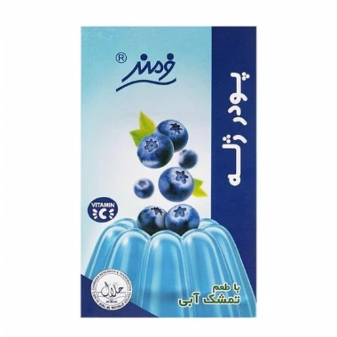 پودر ژله تمشک آبی ( بلوبری ) فرمند وزن 100 گرمی (کارتن 9 بسته‌ای)