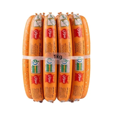سوسیس هات داگ 60 درصد سوان وزن 1 کیلوگرم(بسته بندی توری)