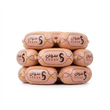 سوسیس کوکتل پنیری 70 درصد سوان وزن 1 کیلوگرم (بسته بندی توری)