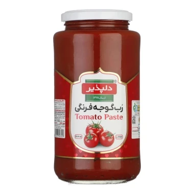 کنسرو رب گوجه فرنگی دلپذیر ظرف شیشه ای وزن 680 گرمی 