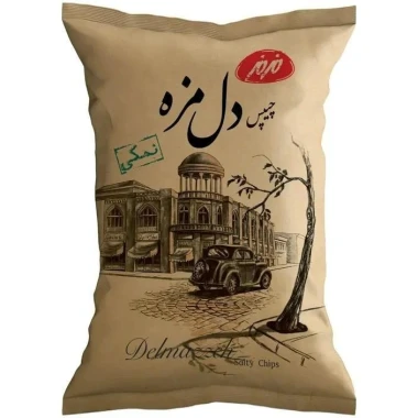 چیپس سنتی نمکی دل مزه مزمز وزن 85 گرمی 