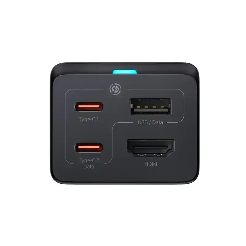 شارژر رومیزی و هاب باسئوس GaN5 Pro Fast Charging 1U+2C+ HDMI توان 67 وات