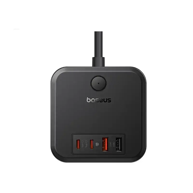 شارژر رومیزی باسئوس مدل PowerCombo 3AC+2U+2C توان 30 وات طول کابل 1.5 متر