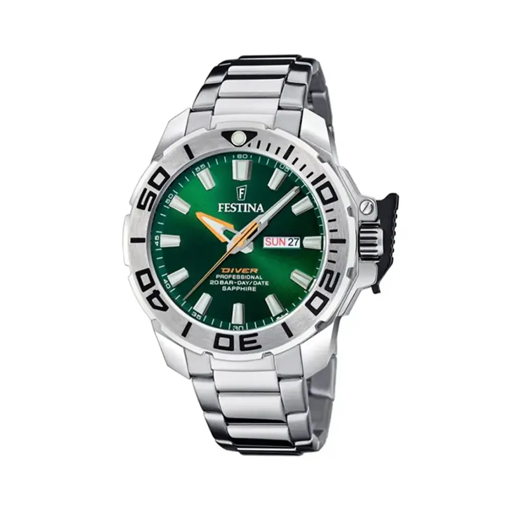 ساعت مردانه صفحه سبز فستینا مدل F20665/2