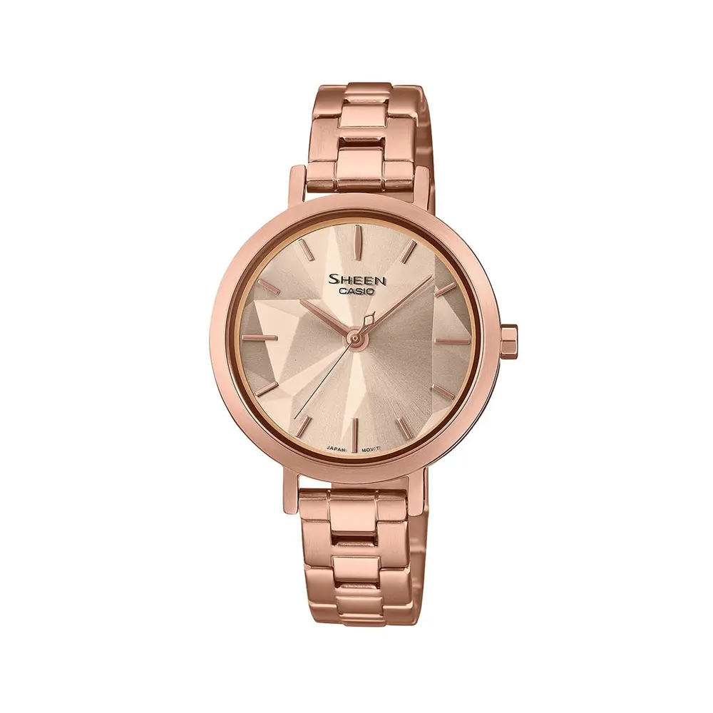 ساعت زنانه کاسیو شین کوارتز مدل Casio Sheen SHE-4558PG-4AUDF