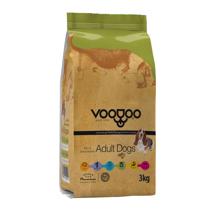 غذای خشک سگ وودو مدل voodoo Adult Mini/Small وزن 3 کیلوگرم