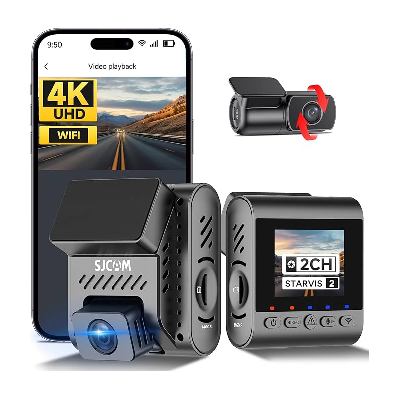 ست دوربین جلو و عقب خودرو اس جی کم مدل sjcam M60S 2CH